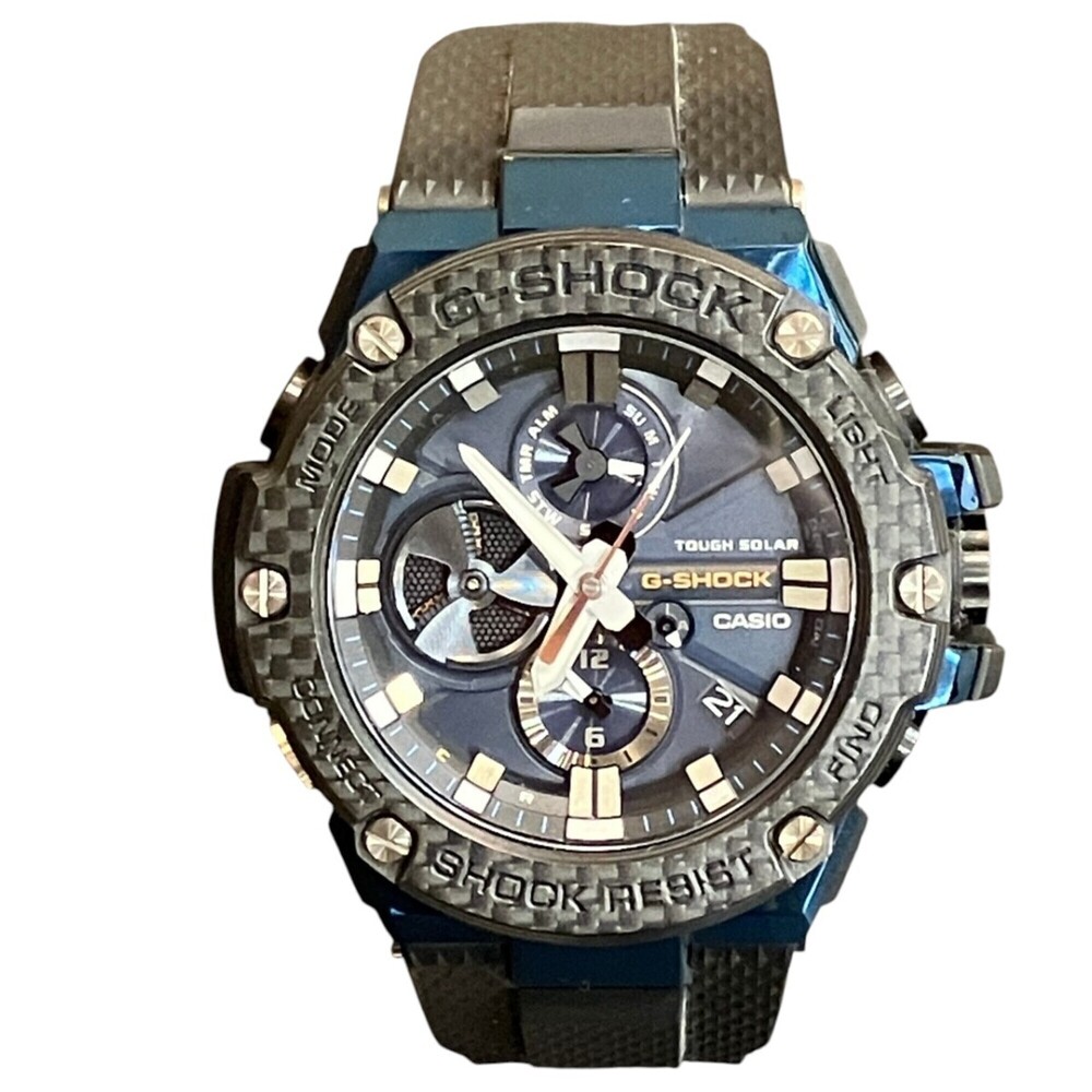 Casio G-SHOCK watch, total weight 108g, stainless steel, rubber strap, solar ...